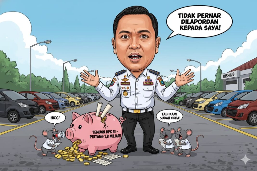 Piutang Parkir Dishub Bengkak Capai Rp1,8 Miliar, Kepala Dinas Baru “Lolos” Dari Laporan?? Loh Kok Bisa??