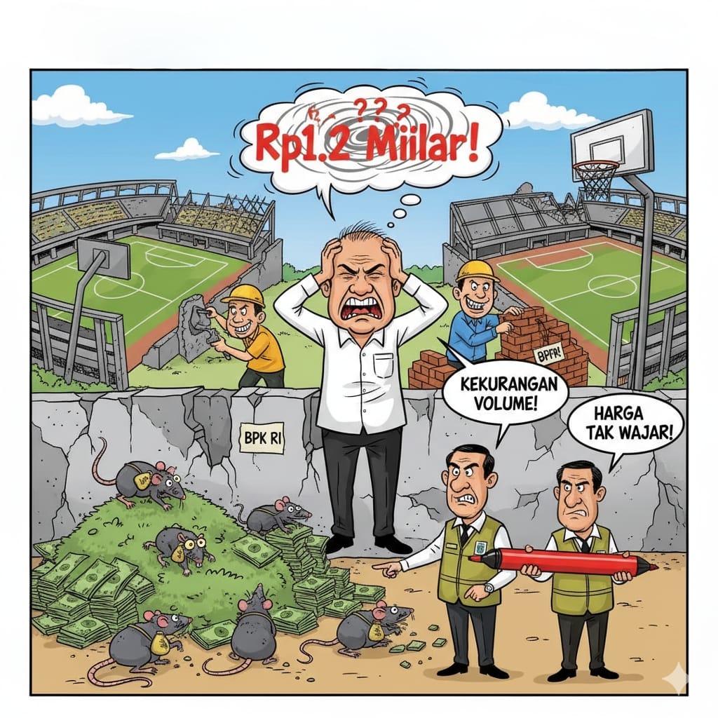 Kekurangan Volume, Harga Satuan Tak Wajar, Potensi Kerugian Negara di Proyek Gor dan Stadion Karawang, Total Capai Rp1,2 Miliar