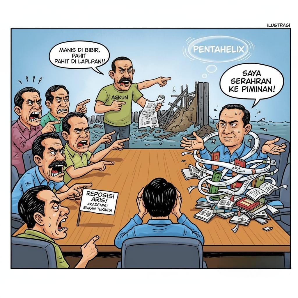 Audiensi Tertimpa Gaduh ” Pentahelix”, Komando Desak Mundur, Rusman Lempar ke Pimpinan?, Askun : Manis Dibibir Pahit di Lapangan!!