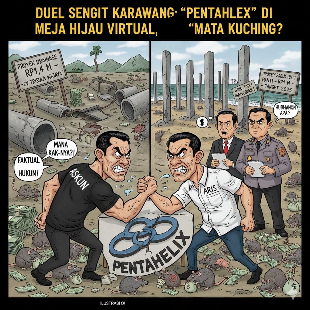 Duel Sengit di Karawang, Askun Tuding Kabid SDA ‘Ngeles’ Soal Drainase Rp1,4 Miliar Asal Jadi, Pertanyakannya Hubungan Dengan APH??