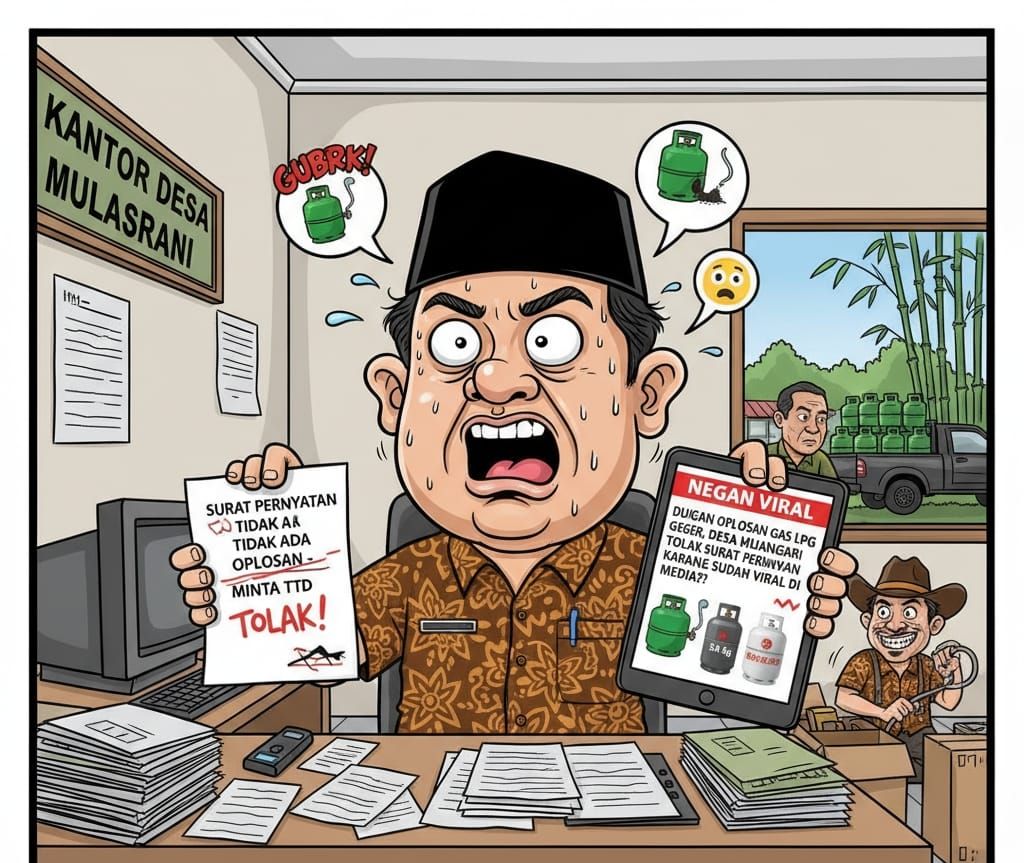 Dugaan Pengoplosan Gas LPG Geger, Desa Mulangsari Tolak Beri Surat Pernyataan Karena Sudah Viral di Media??