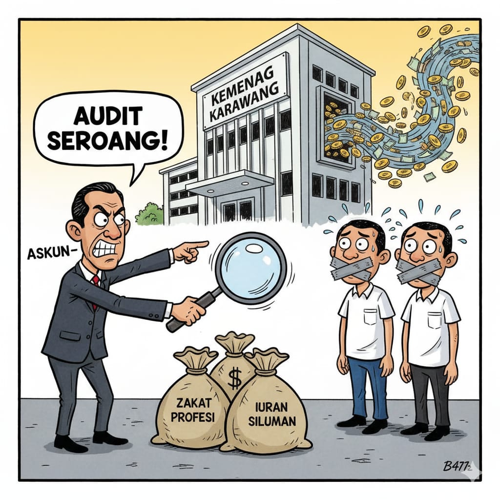 Praktisi Hukum Desak Audit Total Zakat Profesi dan Dugaan Iuran Siluman Kemenag Karawang, Humas Pilih Bungkam