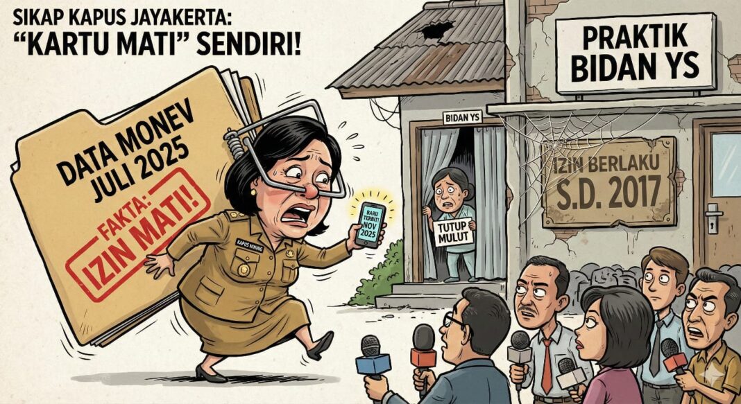 Sikap Kapus Jayakerta??, Tutupi Fakta Izin Kadaluarsa Bidan YS , Data Monev yang Disodorkan Diduga Ungkap Kebohongan