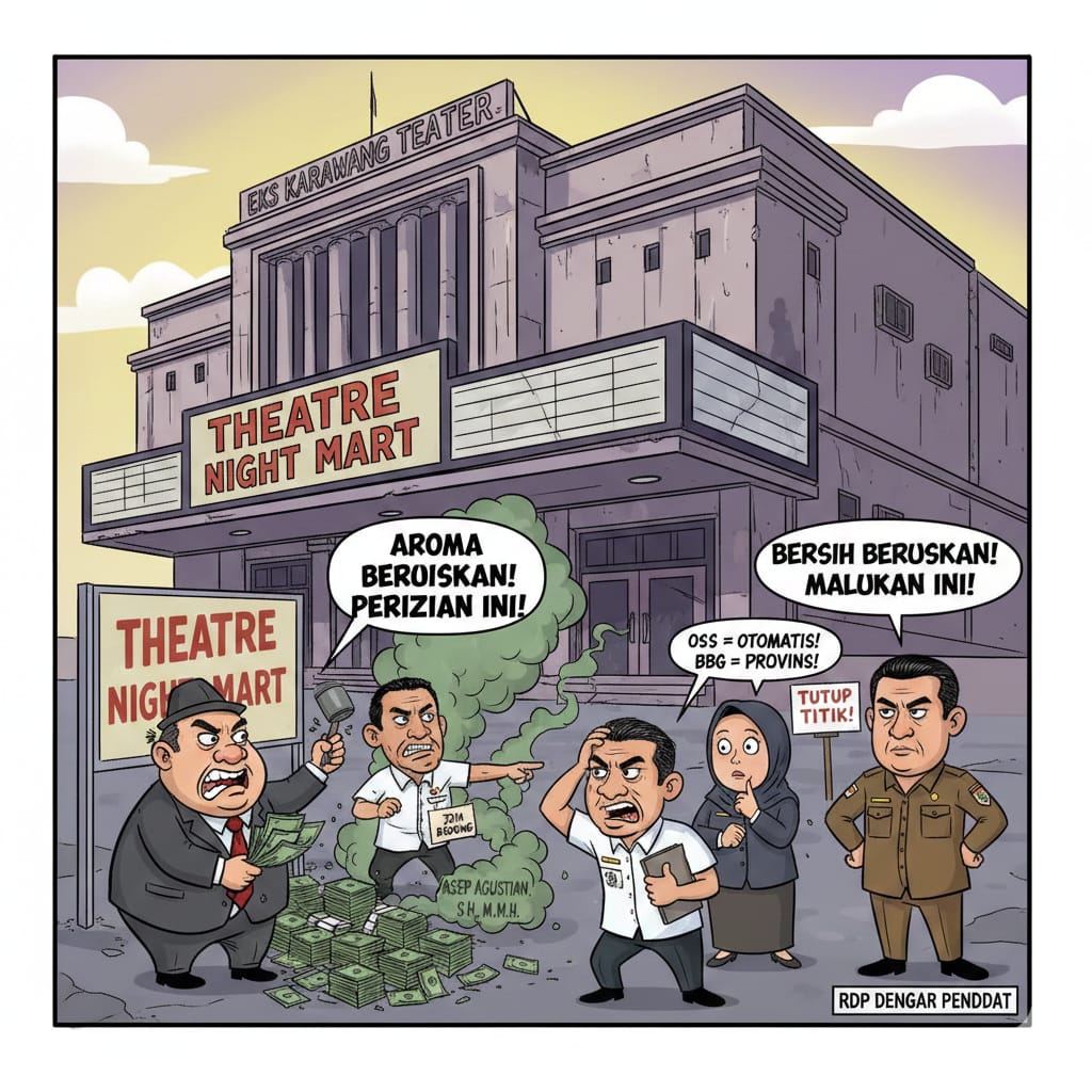 Tercium Aroma Calo Perizinan DPMPTSP di Balik Megahnya Eks Karawang Teater