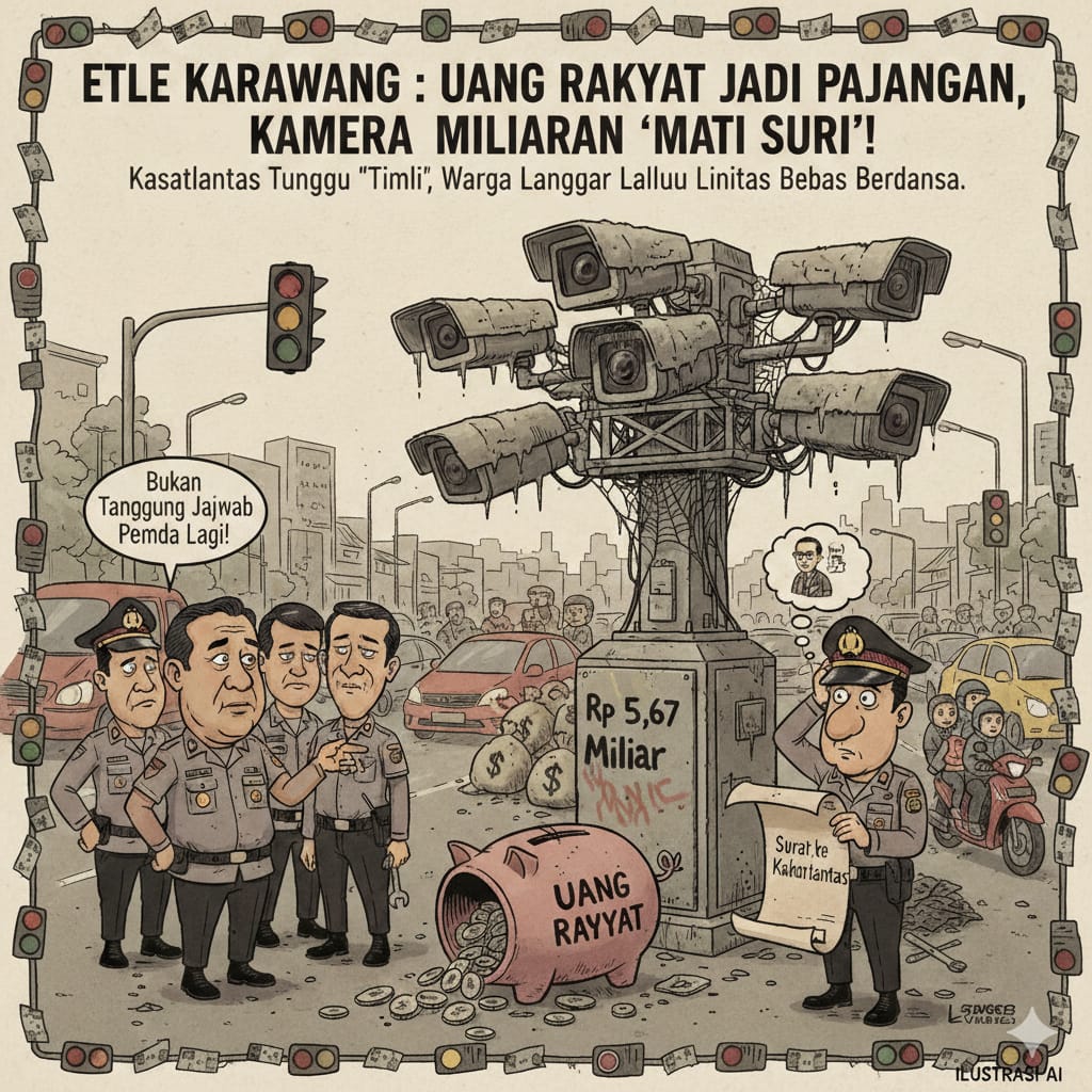 Miliaran Rupiah Uang Rakyat Seolah Jadi Pajangan, ETLE Karawang Mati Suri, Kasatlantas Sebut Masih Tunggu Tim Ahli