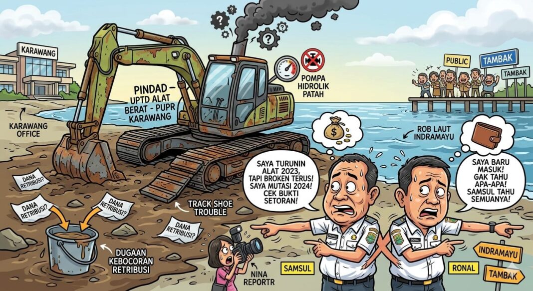 Misteri Retribusi Eksavator Pindad Milik PUPR Karawang, Mantan Pejabat Saling Tunjuk