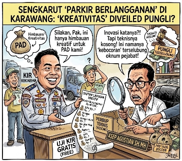 Parkir Berlangganan di Uji KIR Dishub Karawang Dituding Pungli Terselubung???