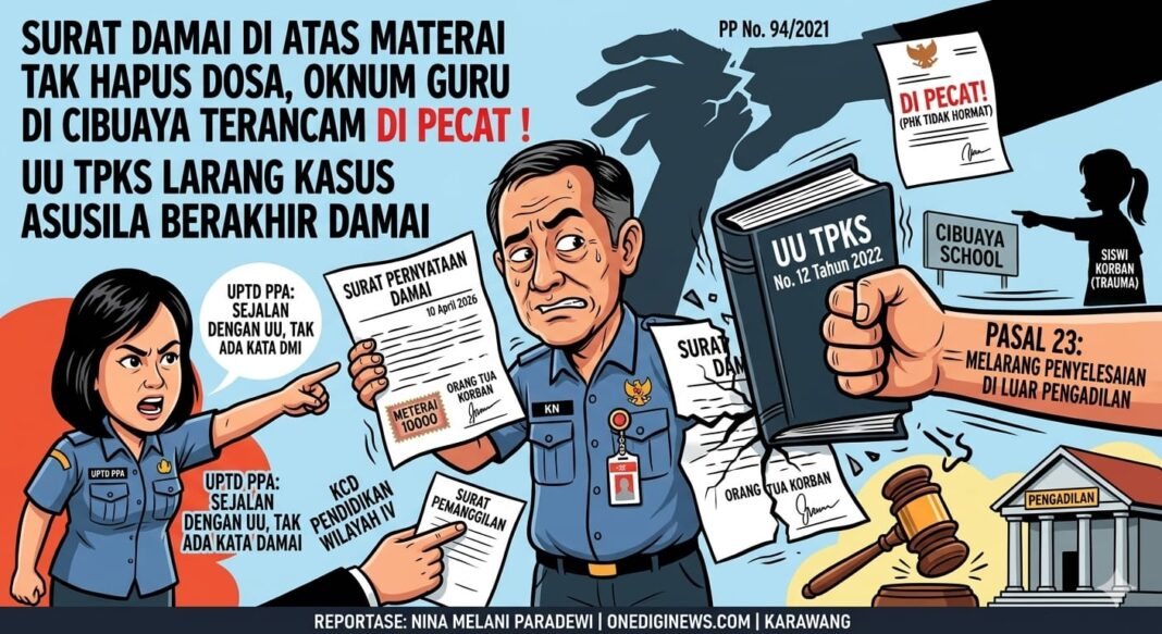 Surat Damai di Atas Materai Tak Hapus Dosa, Oknum Guru di Cibuaya Terancam Dipecat! UU TPKS Larang Kasus Asusila Berakhir Damai