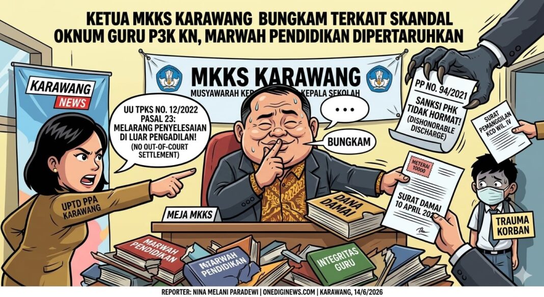 Ketua MKKS Karawang Bungkam Terkait Skandal Oknum Guru P3K KN, Marwah Pendidikan Dipertaruhkan