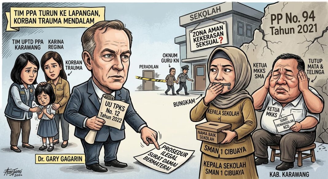 Dr. Gary Gagarin Soroti Prosedur Ilegal Dugaan Asusila Oknum Guru, Sikap Bungkam Kepsek dan MKKS Jadi Pertanyaan