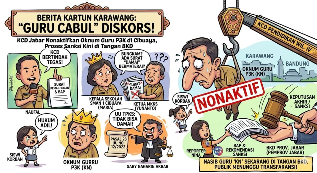 KCD Jabar Nonaktifkan Oknum Guru P3K di Cibuaya, Proses Sanksi Kini di Tangan BKD