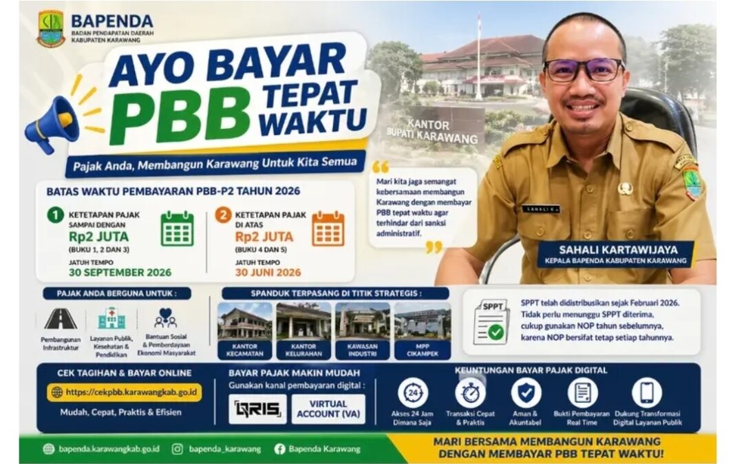 Bangun Karawang Lewat Pajak: Bapenda Ajak Masyarakat Disiplin Bayar PBB Sebelum Jatuh Tempo