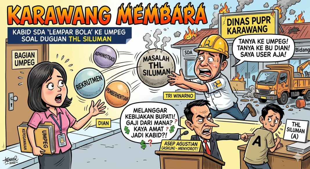 SDA PUPR Karawang Membara, Kabid SDA “Lempar Bola” ke Bagian Umpeg Soal Dugaan THL Siluman