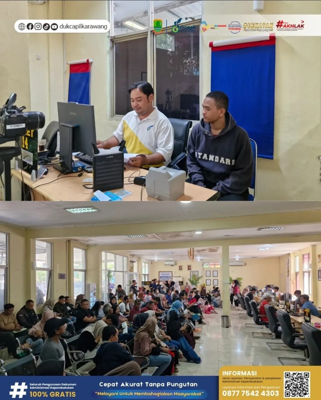 Optimalkan Pelayanan Melalui Program “X MEN”, Disdukcatpil Karawang Tuntaskan 393 Dokumen Adminduk dalam Sehari