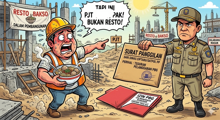 Berdalih ‘Terima Beres’ dari PJT, Pengelola Proyek Resto Bakso Kertabumi Segera Dipanggil Satpol PP