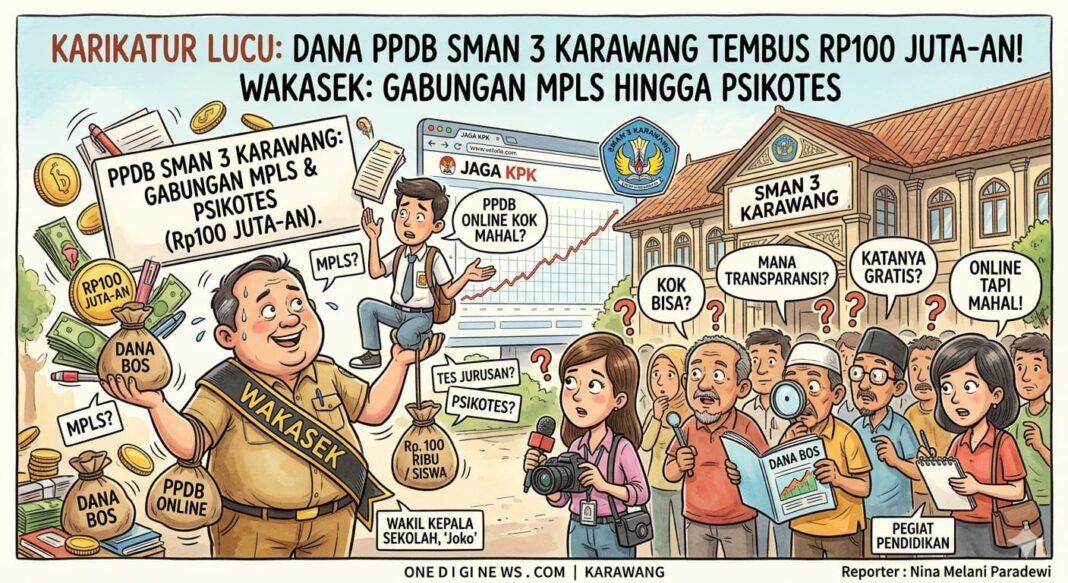Dana PPDB SMAN 3 Karawang Tembus Rp100 Juta-an Wakasek : Gabungan MPLS hingga Psikotes
