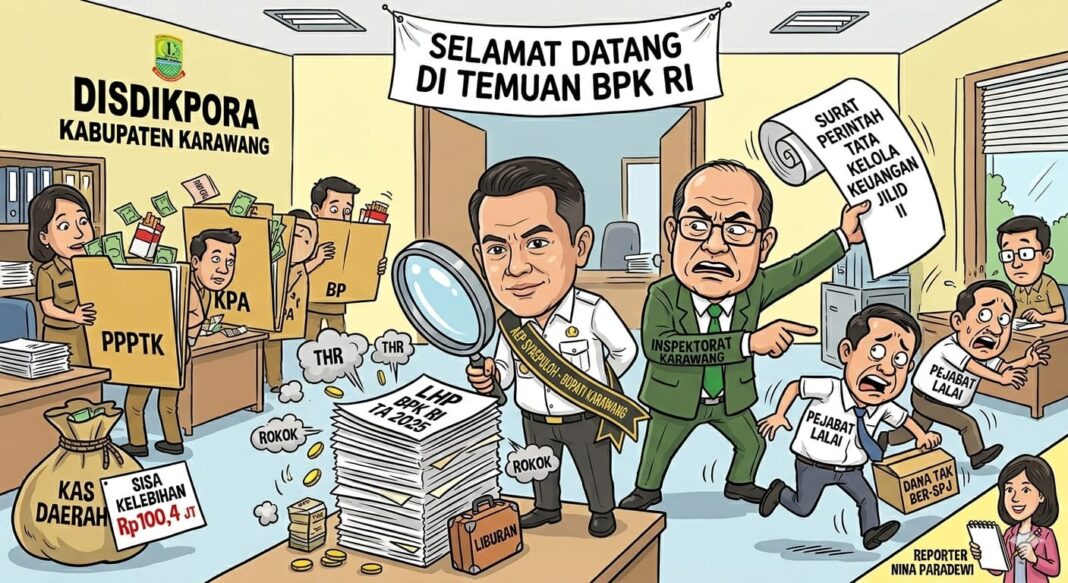 Gara-gara Temuan BPK di Disdikpora, Inspektorat Bersama Bupati Karawang Buru Pejabat Lalai Lewat Surat Perintah