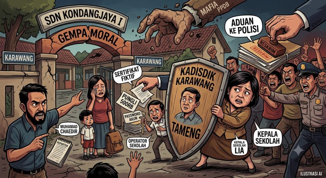Seret Nama Kadisdik Jadi ‘Tameng’, Kepsek SDN Kondangjaya I di Adukan Ke Polisi Dugaan Sabotase Akun dan Pungli Berkedok Prestasi Fiktif