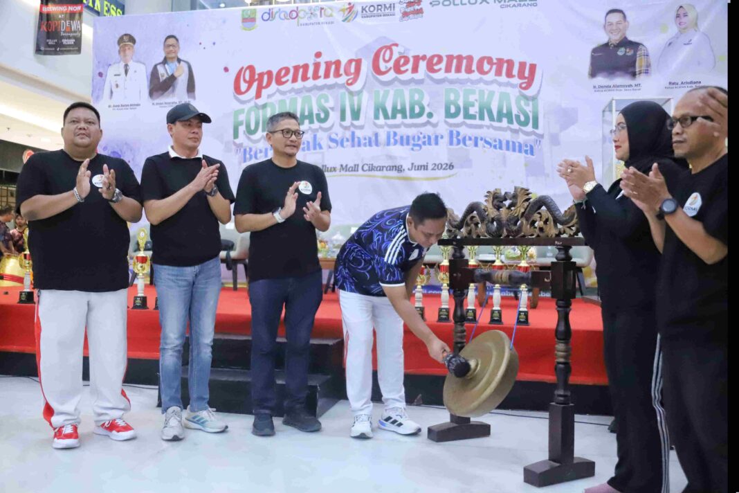 (Fokus Prestasi dan Pembinaan) Buka FORMAS IV 2026, Plt Bupati Bekasi Dorong Pengembangan Olahraga Masyarakat Berprestasi
