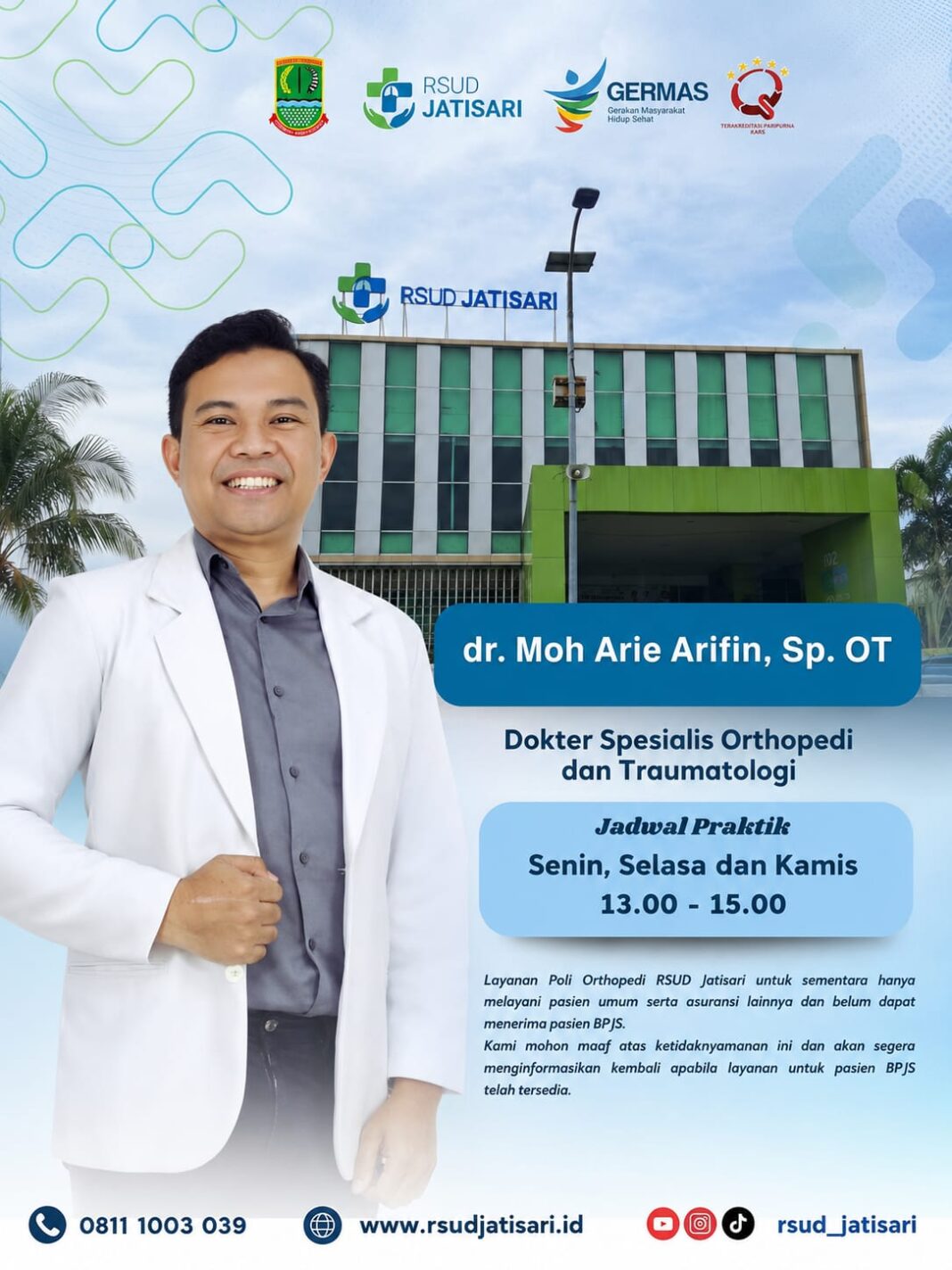RSUD Jatisari Hadirkan Dokter Orthopedi Berpengalaman Layani Masyarakat Karawang