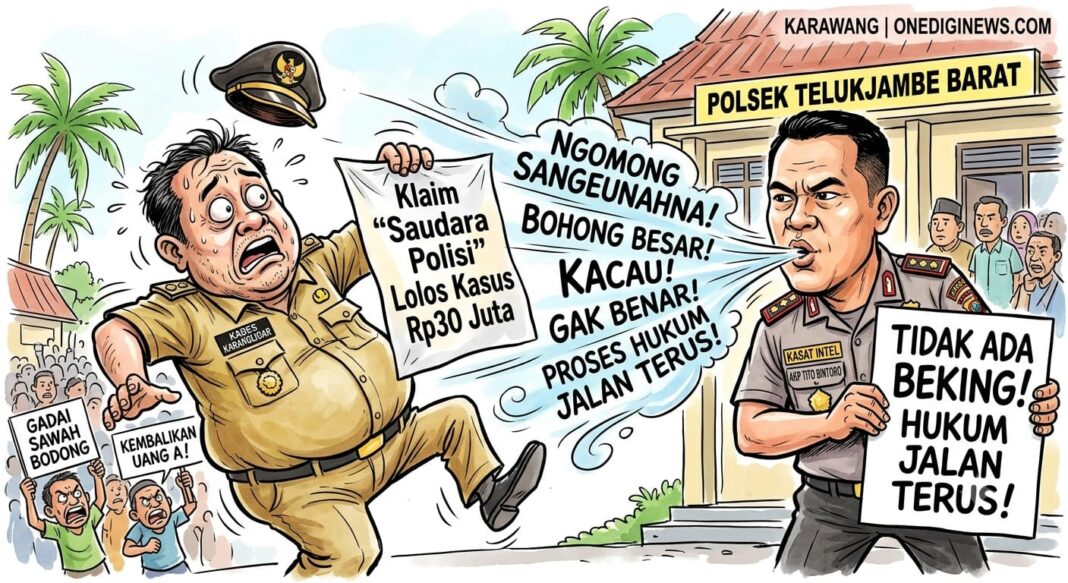 Klaim Punya “Saudara Polisi” demi Lolos Kasus Rp30 Juta, Kades Karangligar Langsung Disemprot Kasat Intel