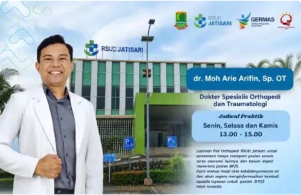 RSUD Jatisari Karawang Buka Layanan Poliklinik Orthopedi, Ini Jadwal Praktiknya