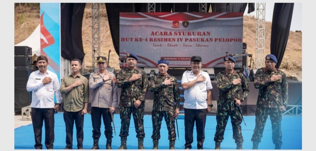 HUT ke-4 Resimen IV Pasukan Pelopor Brimob di Karawang, Bupati Aep Tekankan Pentingnya Sinergi Jaga Keamanan