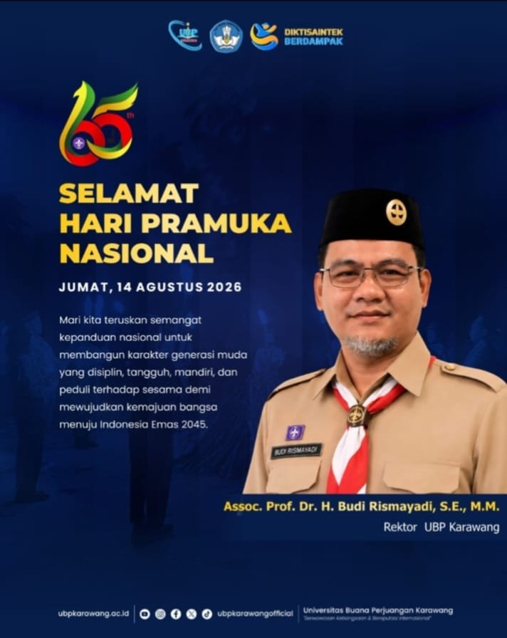 Hari Pramuka 2026, Rektor UBP Karawang Ajak Generasi Muda Perkuat Karakter