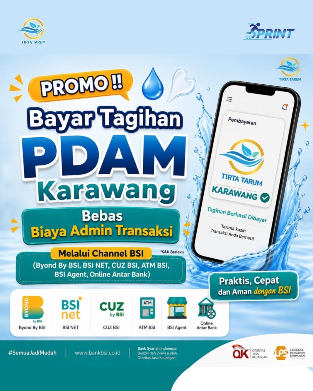 Bayar Tagihan PDAM Karawang Kini Makin Praktis melalui Channel BSI