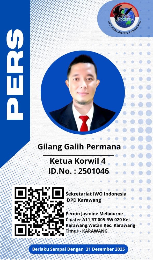 Gilang Galih Permana Meninggal Dunia, IWO Indonesia DPD Karawang Kehilangan Sosok Terbaik