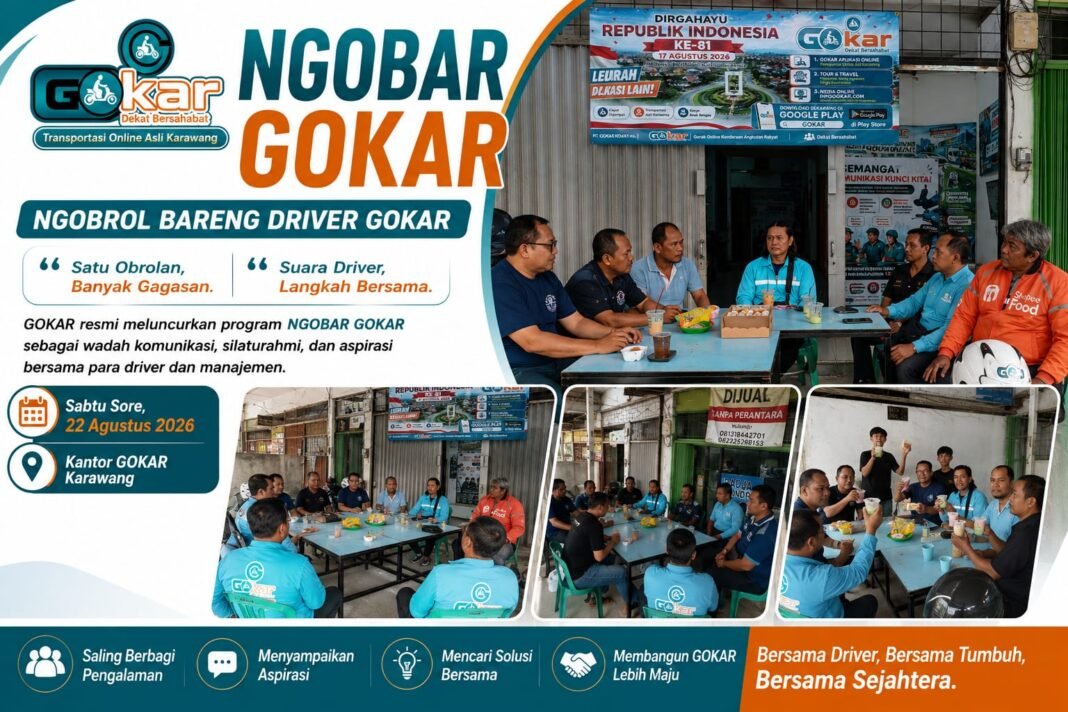 GOKAR Luncurkan NGOBAR, Wadah Aspirasi Driver di Karawang