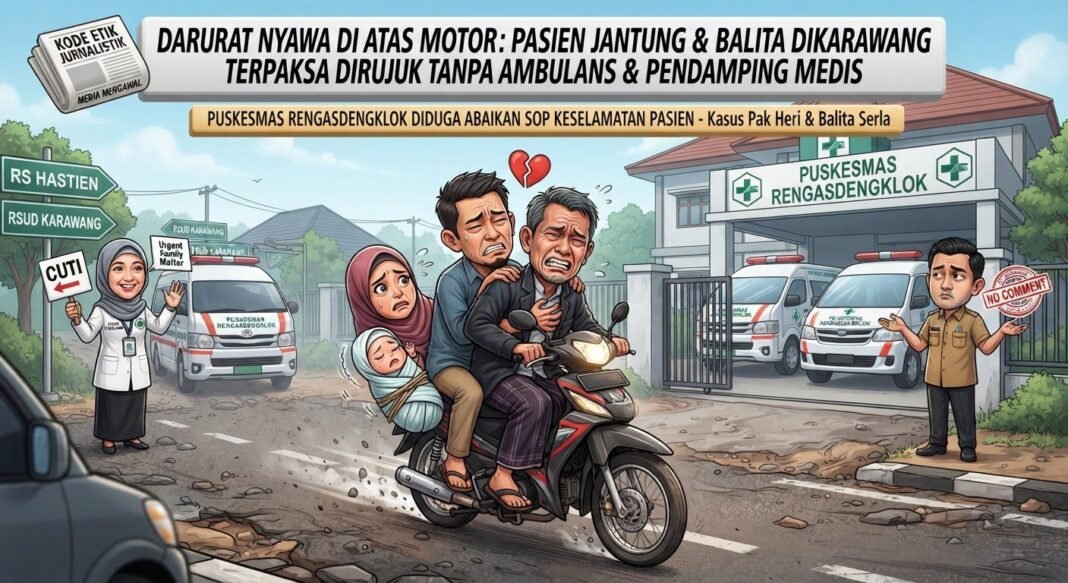 Sebelumnya Balita Kini Pasien Jantung Puskesmas Rengasdengklok Terpaksa Naik Motor Tanpa Ambulans, SOP Keselamatan Pasien Diabaikan