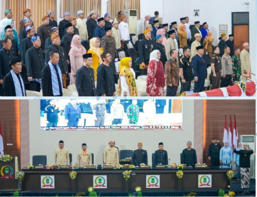 Rapat Paripurna Hari Jadi ke-393, Bupati Aep Tegaskan Pembangunan Karawang Terus Berjalan