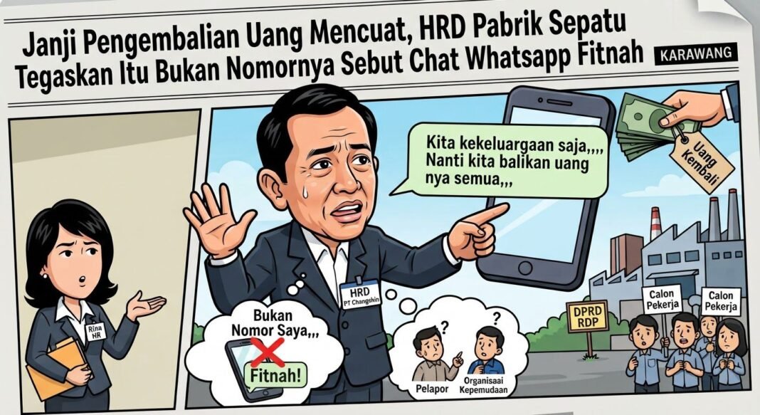 Janji Pengembalian Uang Mencuat, HRD Pabrik Sepatu Tegaskan Itu Bukan Nomornya Sebut Chat Whatsapp Fitnah