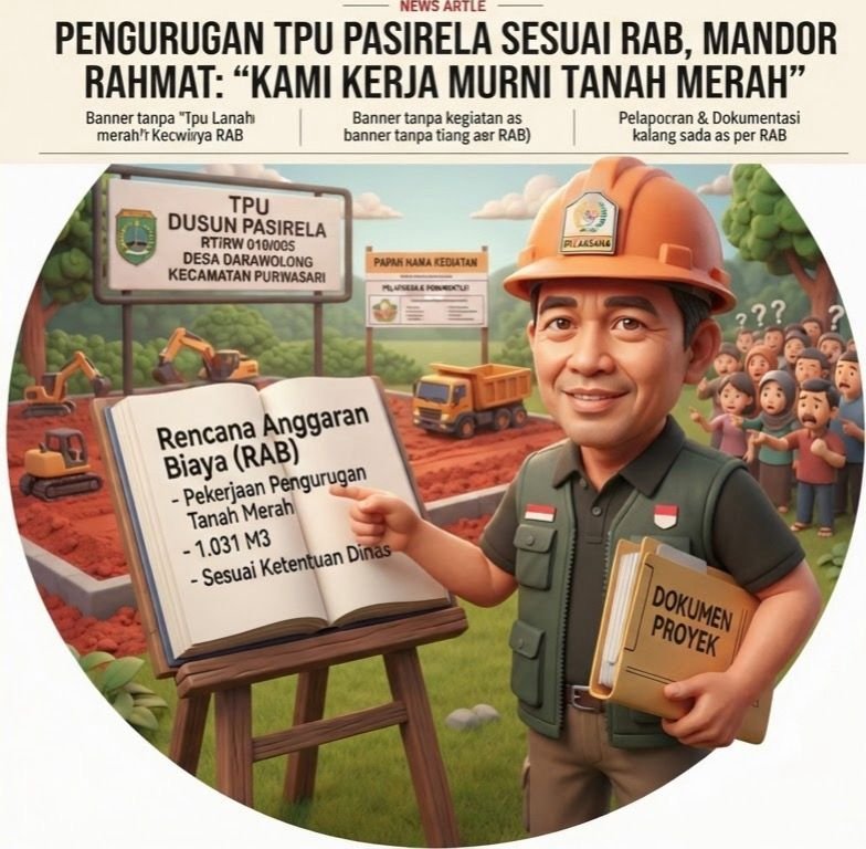 Pengurugan TPU Pasirela Sesuai RAB, Mandor Rahmat: “Kami Kerja Murni Tanah Merah”