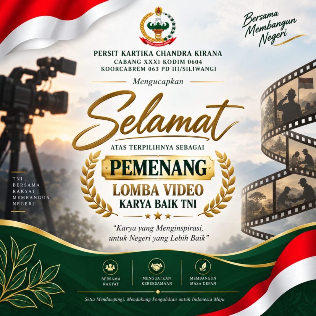 Syuhada Wisastra Apresiasi Prestasi Persit Kodim 0604 Karawang di Lomba Video Karya Baik TNI