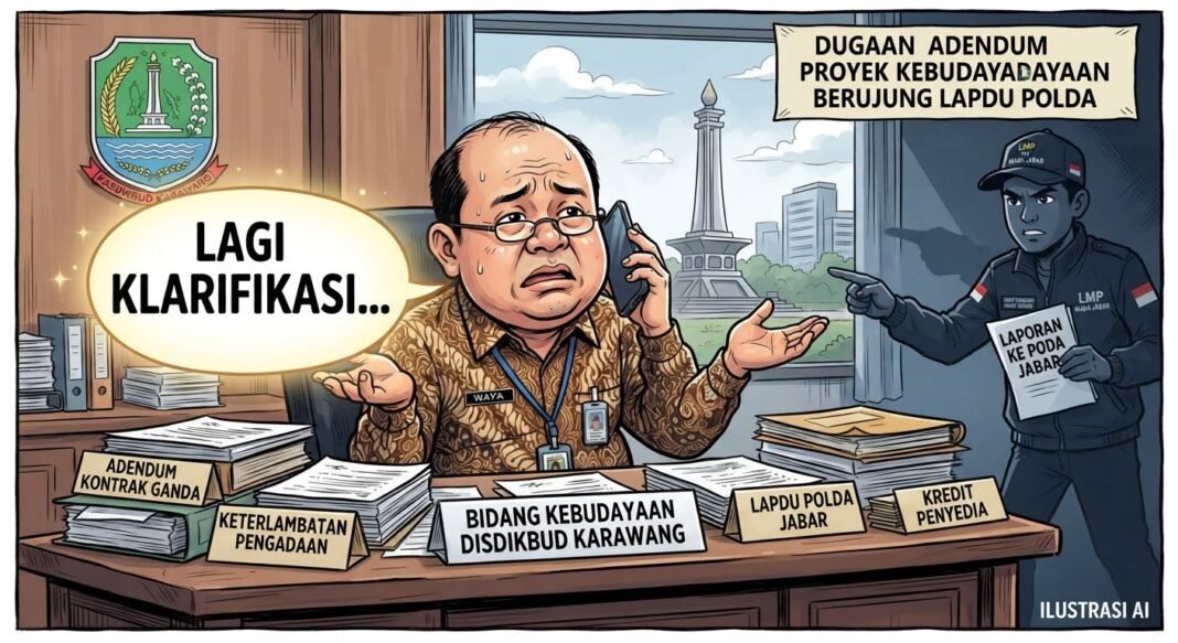 Dugaan Kejanggalan Adendum Proyek Kebudayaan Berujung Lapdu ke Polda, Kabid Kebudayaan : “Lagi Klarifikasi”