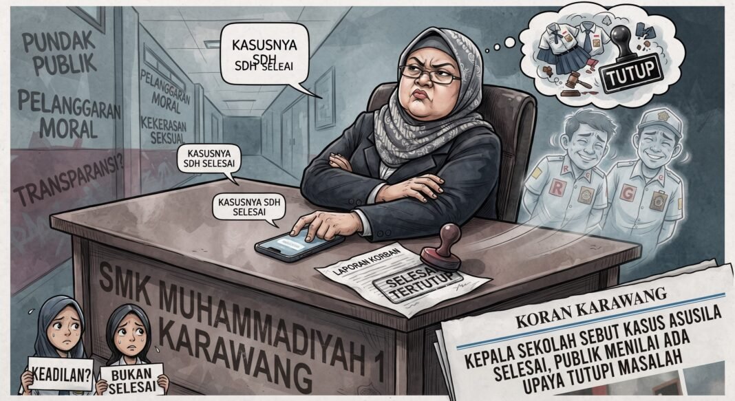 Kepsek SMK Muhammadiyah 1 Karawang Sebut Kasus Asusila Guru ke Siswi Sudah “Selesai”, Publik Nilai Ada Upaya Tutupi Masalah